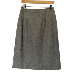 Briggs New York Vintage Lined Wool Women's 12 Gray Skirt Office Professional